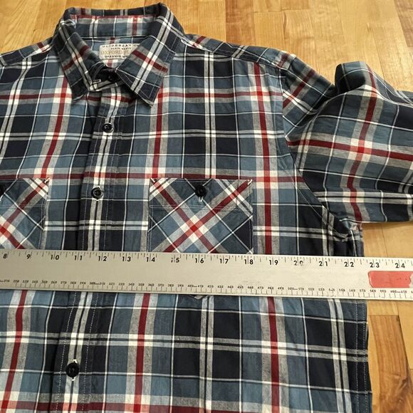 Guideboat Co Shirt Plain Weave Oxford Plaids Button Down Long Sleeve Mens L - Picture 8 of 11